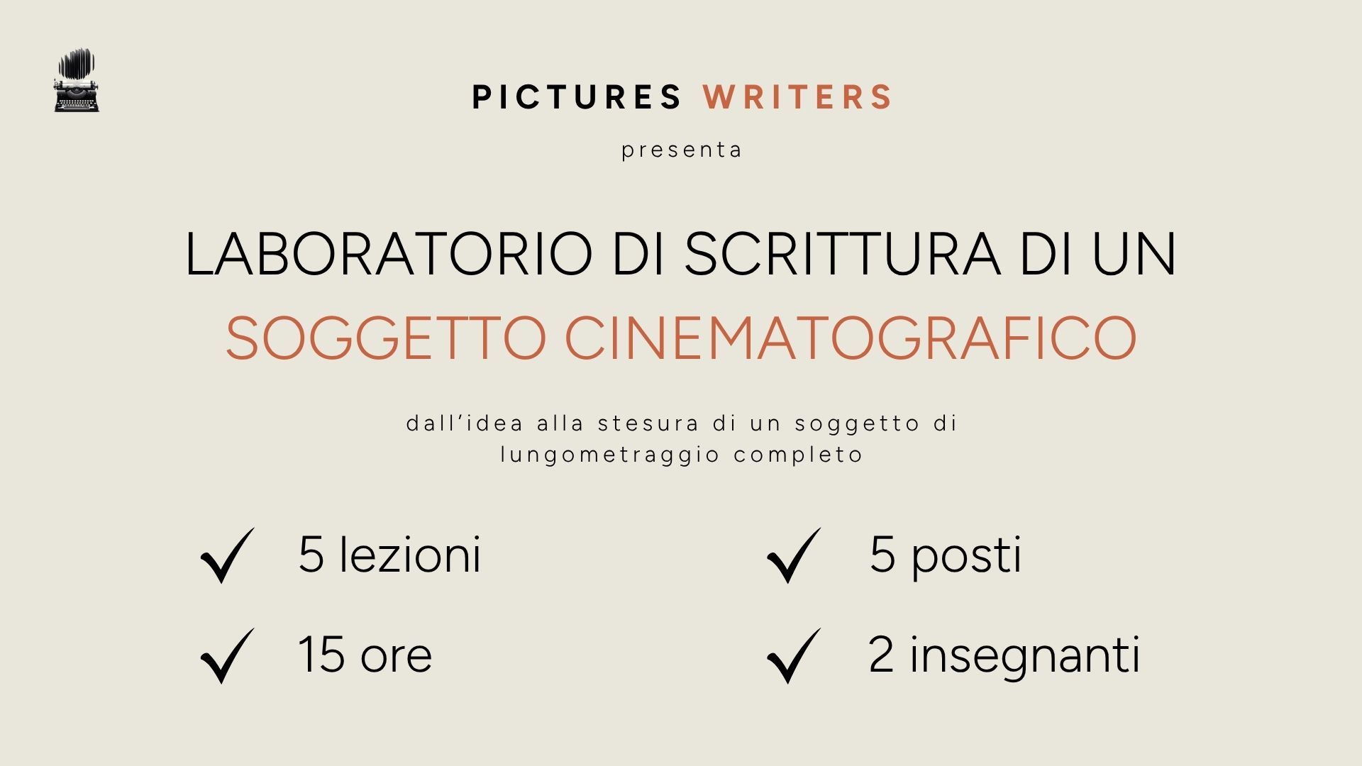 Laboratorio di scrittura di un soggetto cinematografico 2025