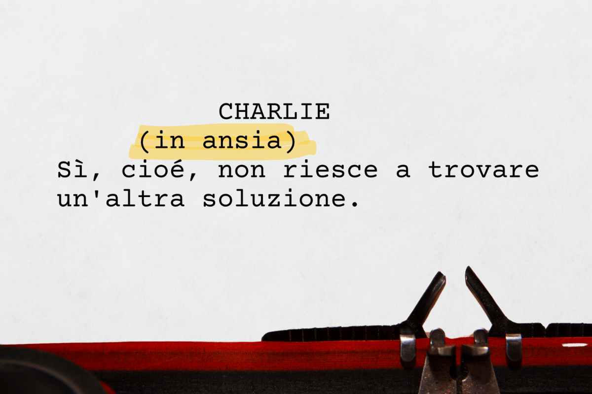 Le parentesi in sceneggiatura: Esempio