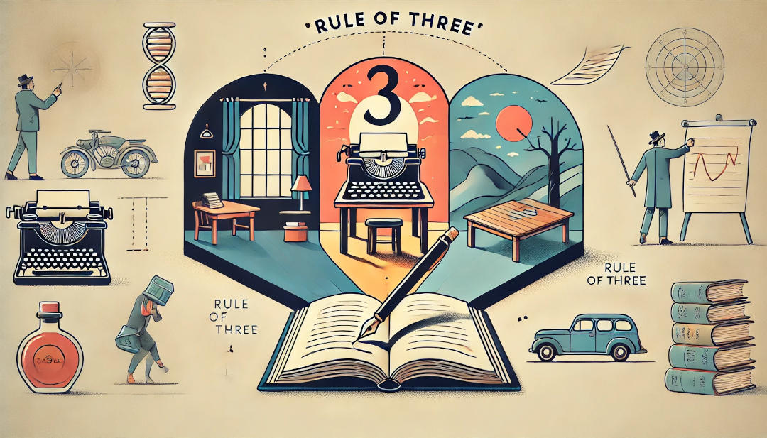 La regola del tre nella scrittura e nella narrativa - Illustrazione