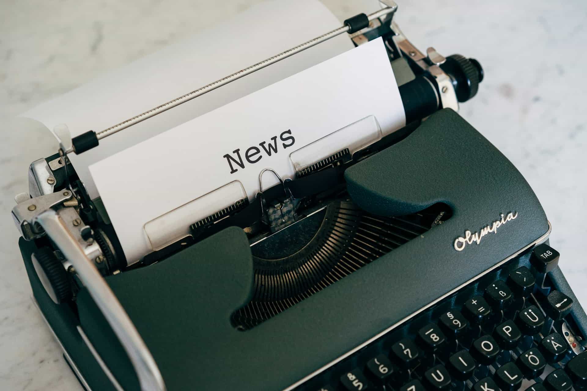 Blog News - Novità sul nostro blog - Foto di una macchina da scrivere
