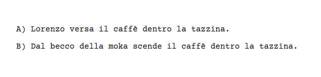 La didascalia in sceneggiatura - Esempio