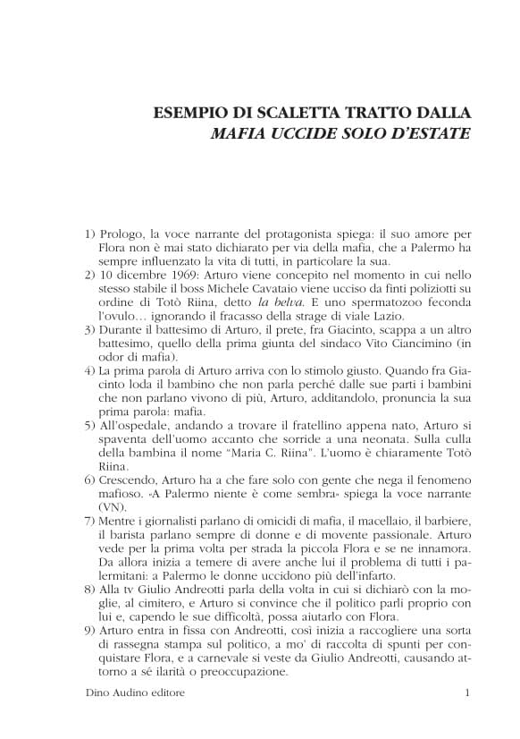 La mafia uccide solo d'estate: Esempio scaletta cinematografica