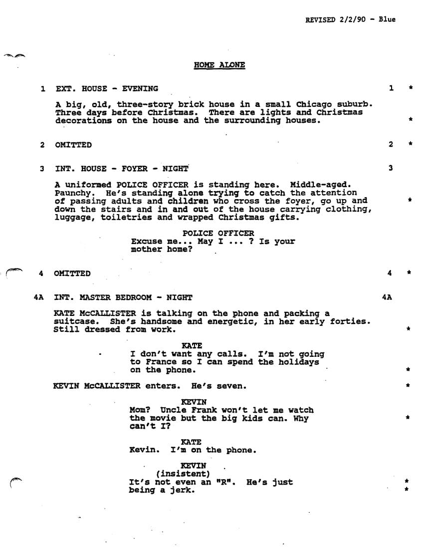 Sceneggiatura Mamma ho perso l'aereo - Pagina uno