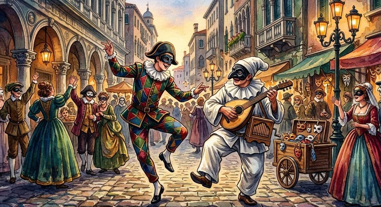 Grammelot: Arlecchino e Pulcinella